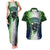 Personalised New Zealand Warriors Couples Matching Tank Maxi Dress and Hawaiian Shirt Maori Silver Fern Green DT02 Green - Polynesian Pride