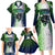 Personalised New Zealand Warriors Family Matching Long Sleeve Bodycon Dress and Hawaiian Shirt Maori Silver Fern Green DT02 - Polynesian Pride