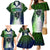 Personalised New Zealand Warriors Family Matching Mermaid Dress and Hawaiian Shirt Maori Silver Fern Green DT02 - Polynesian Pride