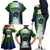 Personalised New Zealand Warriors Family Matching Off Shoulder Long Sleeve Dress and Hawaiian Shirt Maori Silver Fern Green DT02 - Polynesian Pride