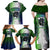 Personalised New Zealand Warriors Family Matching Off Shoulder Maxi Dress and Hawaiian Shirt Maori Silver Fern Green DT02 - Polynesian Pride