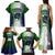 Personalised New Zealand Warriors Family Matching Tank Maxi Dress and Hawaiian Shirt Maori Silver Fern Green DT02 - Polynesian Pride