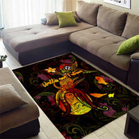 Wallis and Futuna Area Rug Octopus Plumeria Polynesian Tattoo DT02 - Polynesian Pride