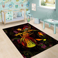 Wallis and Futuna Area Rug Octopus Plumeria Polynesian Tattoo DT02 - Polynesian Pride