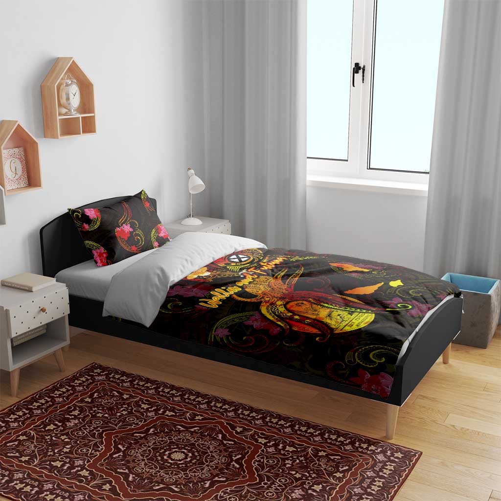 Wallis and Futuna Bedding Set Octopus Plumeria Polynesian Tattoo DT02 - Polynesian Pride