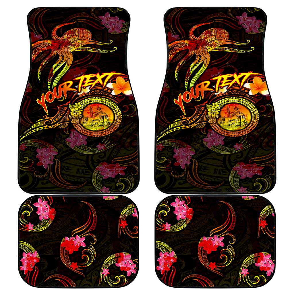 Wallis and Futuna Car Mats Octopus Plumeria Polynesian Tattoo DT02 - Polynesian Pride