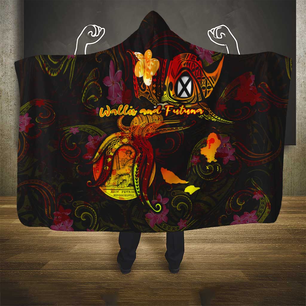 Wallis and Futuna Hooded Blanket Octopus Plumeria Polynesian Tattoo DT02 - Polynesian Pride