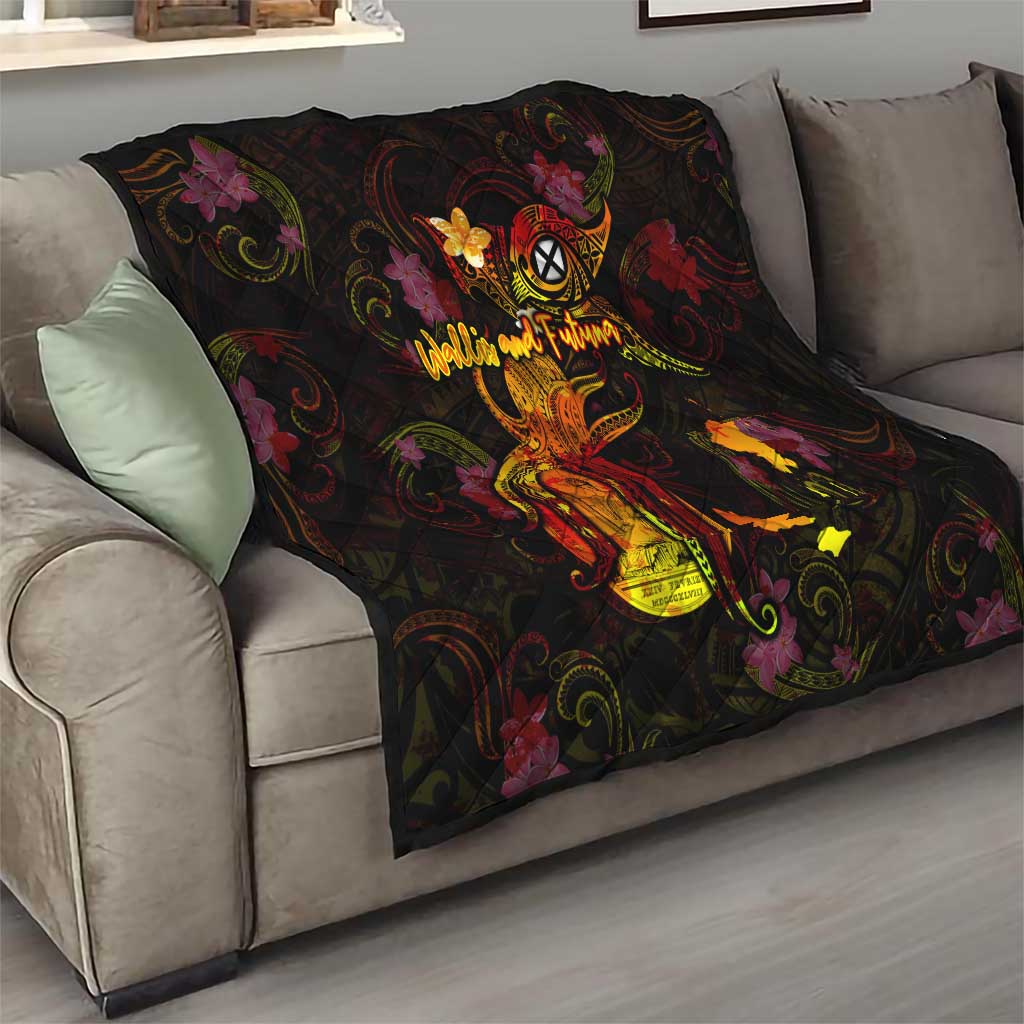 Wallis and Futuna Quilt Octopus Plumeria Polynesian Tattoo DT02 - Polynesian Pride