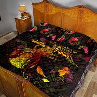 Wallis and Futuna Quilt Bed Set Octopus Plumeria Polynesian Tattoo DT02 - Polynesian Pride