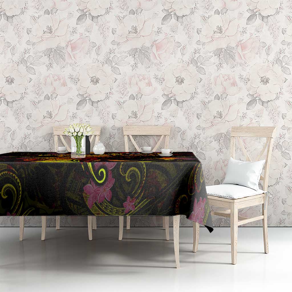 Wallis and Futuna Tablecloth Octopus Plumeria Polynesian Tattoo DT02 - Polynesian Pride