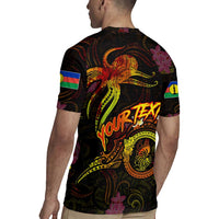 New Caledonia Rugby Jersey Octopus Plumeria Polynesian Tattoo DT02 - Polynesian Pride