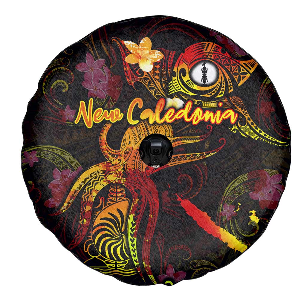 New Caledonia Spare Tire Cover Octopus Plumeria Polynesian Tattoo DT02 - Polynesian Pride