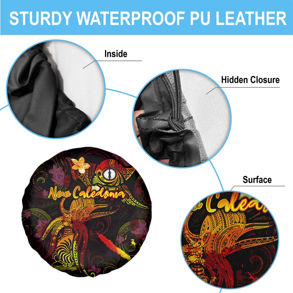 New Caledonia Spare Tire Cover Octopus Plumeria Polynesian Tattoo DT02 - Polynesian Pride