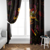 New Caledonia Window Curtain Octopus Plumeria Polynesian Tattoo DT02 - Polynesian Pride