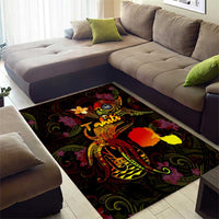 Tahiti French Polynesia Area Rug Octopus Plumeria Polynesian Tattoo DT02 - Polynesian Pride