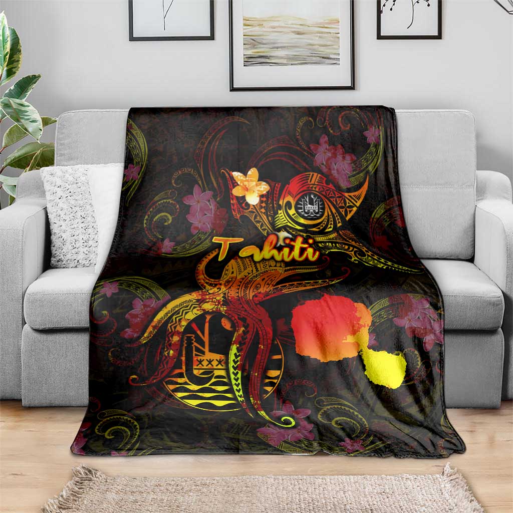Tahiti French Polynesia Blanket Octopus Plumeria Polynesian Tattoo DT02 - Polynesian Pride