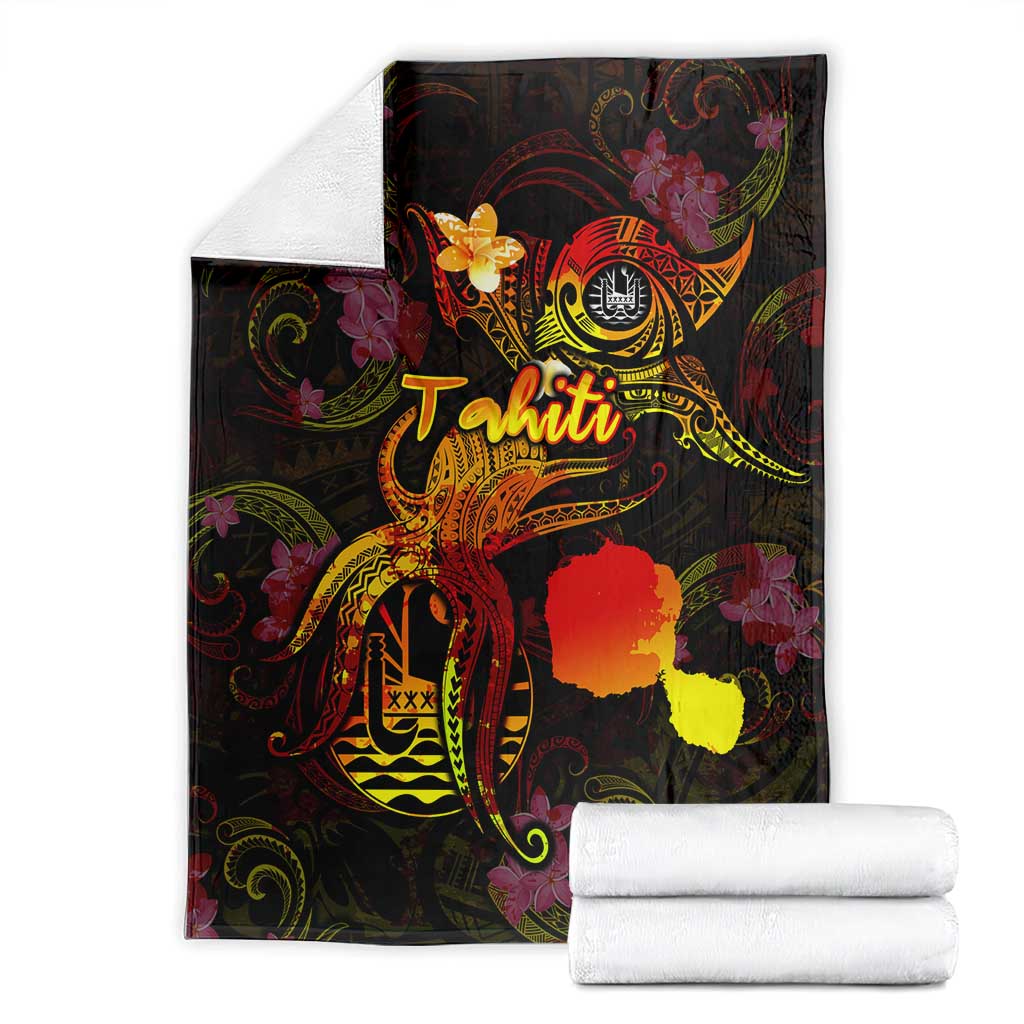 Tahiti French Polynesia Blanket Octopus Plumeria Polynesian Tattoo DT02 - Polynesian Pride