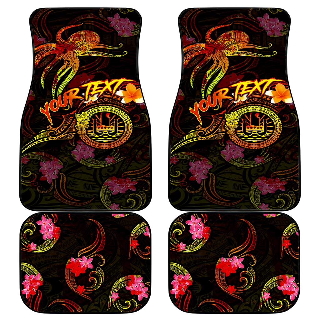 Tahiti French Polynesia Car Mats Octopus Plumeria Polynesian Tattoo DT02 - Polynesian Pride