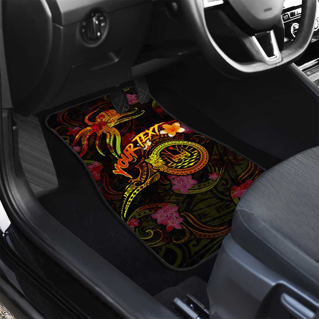 Tahiti French Polynesia Car Mats Octopus Plumeria Polynesian Tattoo DT02 - Polynesian Pride