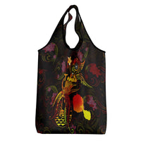 Tahiti French Polynesia Grocery Bag Octopus Plumeria Polynesian Tattoo DT02 - Polynesian Pride