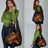 Tahiti French Polynesia Grocery Bag Octopus Plumeria Polynesian Tattoo DT02 - Polynesian Pride