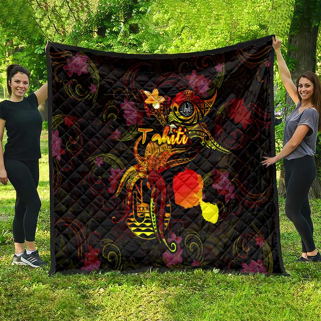 Tahiti French Polynesia Quilt Octopus Plumeria Polynesian Tattoo DT02 - Polynesian Pride