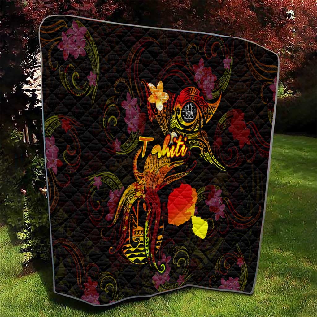 Tahiti French Polynesia Quilt Octopus Plumeria Polynesian Tattoo DT02 - Polynesian Pride
