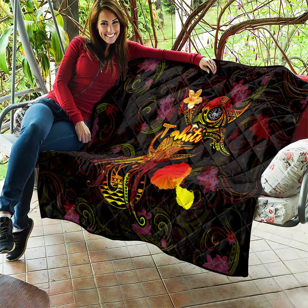 Tahiti French Polynesia Quilt Octopus Plumeria Polynesian Tattoo DT02 - Polynesian Pride