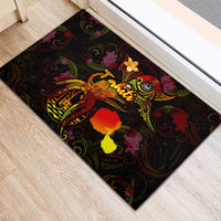Tahiti French Polynesia Rubber Doormat Octopus Plumeria Polynesian Tattoo DT02 - Polynesian Pride