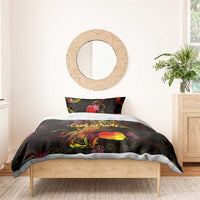 Cook Islands Bedding Set Octopus Plumeria Polynesian Tattoo DT02 - Polynesian Pride