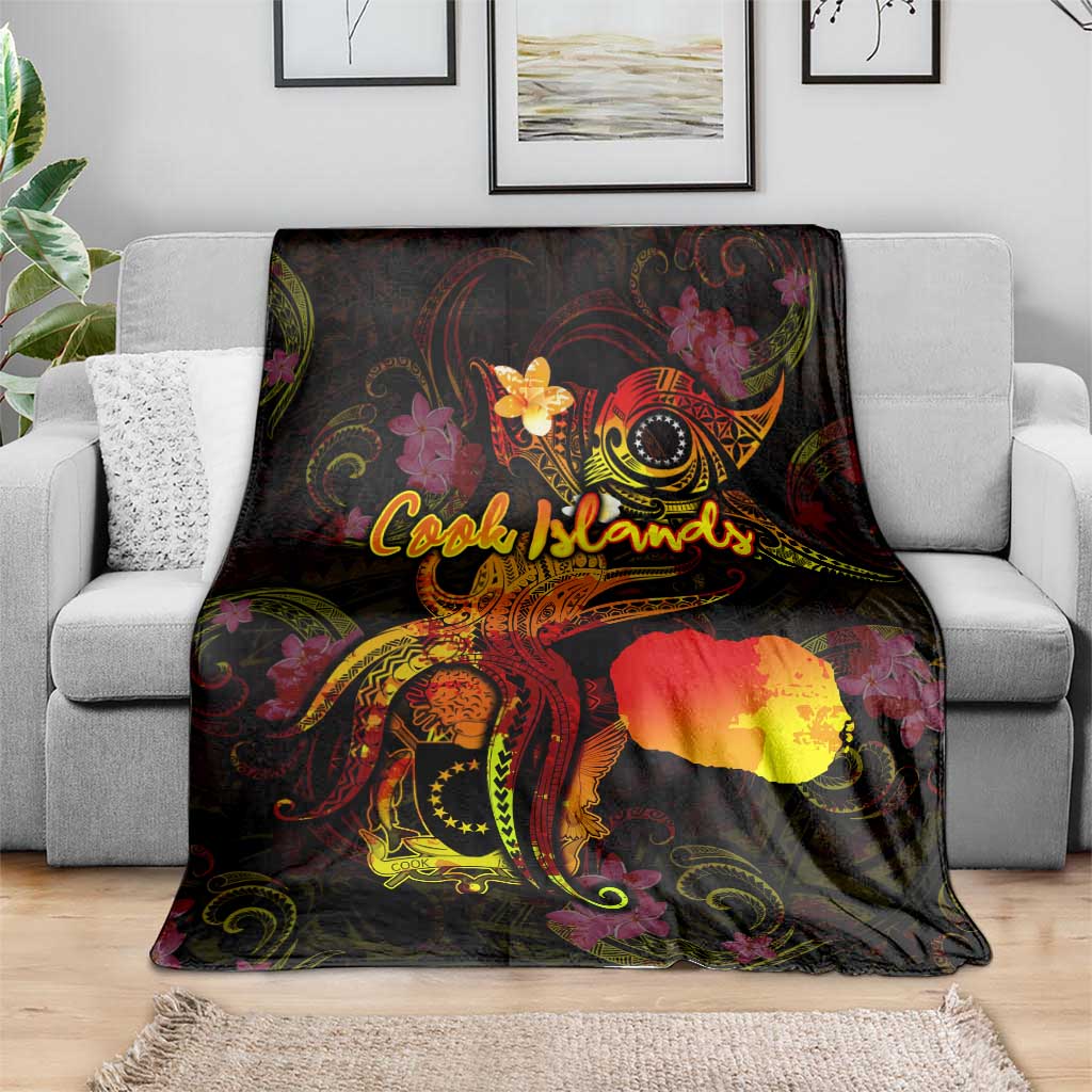 Cook Islands Blanket Octopus Plumeria Polynesian Tattoo DT02 - Polynesian Pride