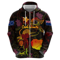 Cook Islands Hoodie Octopus Plumeria Polynesian Tattoo DT02 - Polynesian Pride
