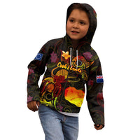 Cook Islands Kid Hoodie Octopus Plumeria Polynesian Tattoo DT02 - Polynesian Pride