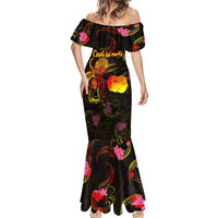 Cook Islands Mermaid Dress Octopus Plumeria Polynesian Tattoo DT02 - Polynesian Pride