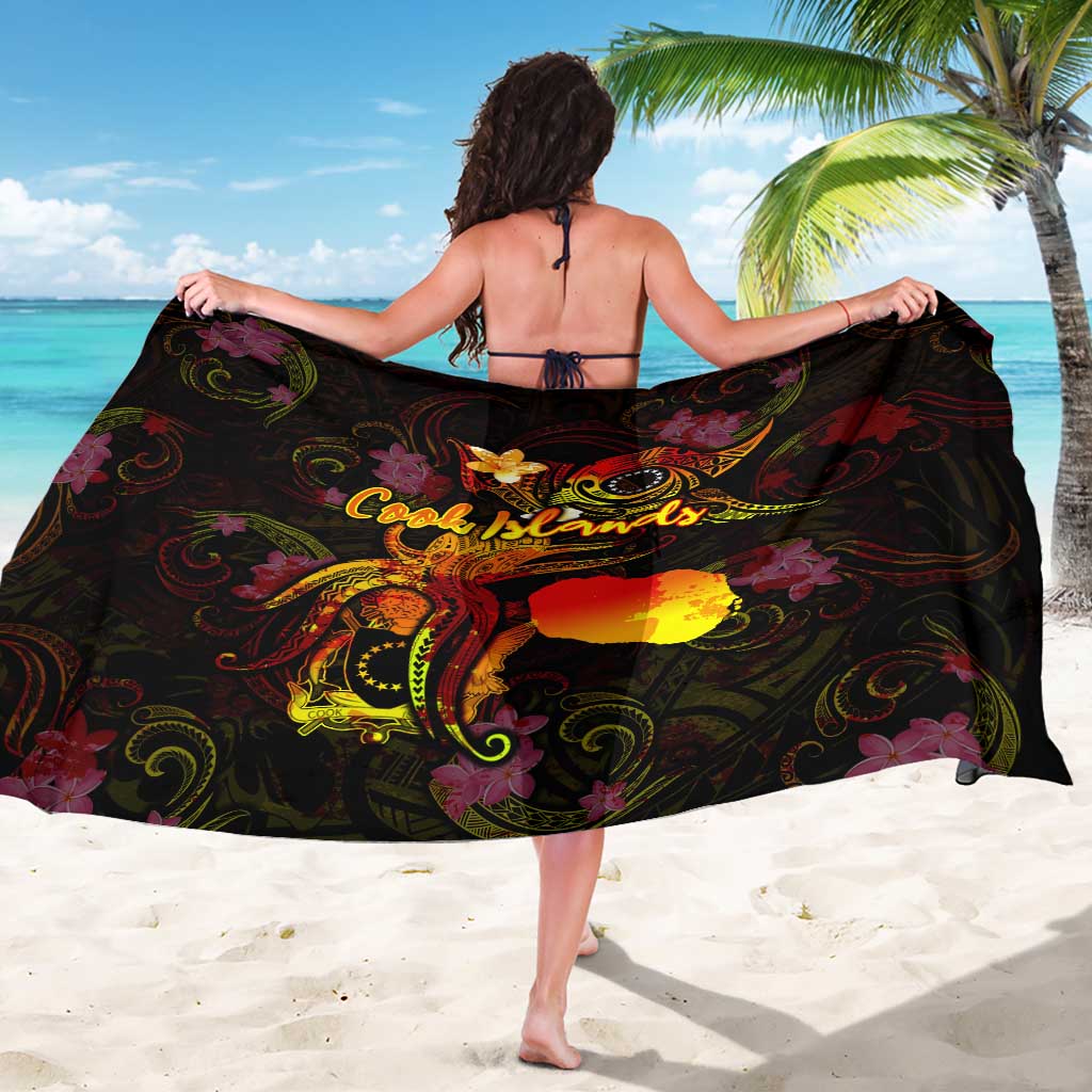Cook Islands Sarong Octopus Plumeria Polynesian Tattoo DT02 - Polynesian Pride