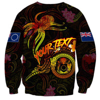 Cook Islands Sweatshirt Octopus Plumeria Polynesian Tattoo DT02 - Polynesian Pride