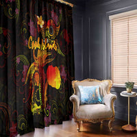 Cook Islands Window Curtain Octopus Plumeria Polynesian Tattoo DT02 - Polynesian Pride