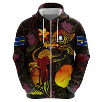 Nauru Hoodie Octopus Plumeria Polynesian Tattoo DT02 - Polynesian Pride