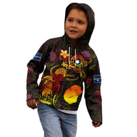 Nauru Kid Hoodie Octopus Plumeria Polynesian Tattoo DT02 - Polynesian Pride