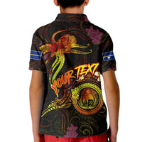 Nauru Kid Polo Shirt Octopus Plumeria Polynesian Tattoo DT02 - Polynesian Pride