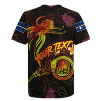 Nauru Rugby Jersey Octopus Plumeria Polynesian Tattoo DT02 - Polynesian Pride