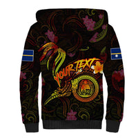 Nauru Sherpa Hoodie Octopus Plumeria Polynesian Tattoo DT02 - Polynesian Pride