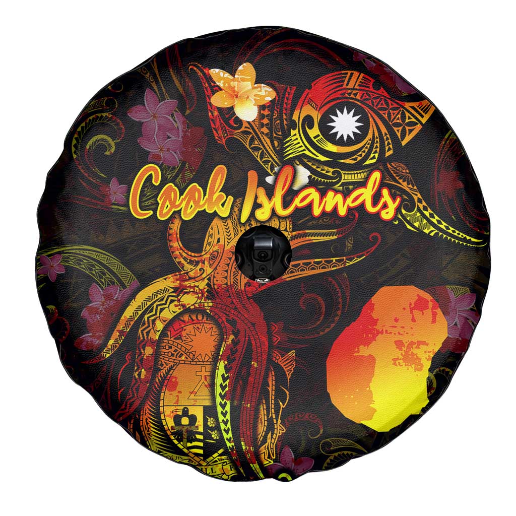 Nauru Spare Tire Cover Octopus Plumeria Polynesian Tattoo DT02 - Polynesian Pride