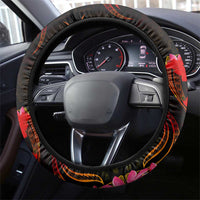 Nauru Steering Wheel Cover Octopus Plumeria Polynesian Tattoo DT02 - Polynesian Pride