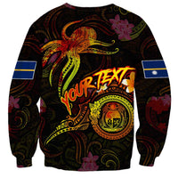 Nauru Sweatshirt Octopus Plumeria Polynesian Tattoo DT02 - Polynesian Pride
