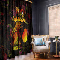 Nauru Window Curtain Octopus Plumeria Polynesian Tattoo DT02 - Polynesian Pride
