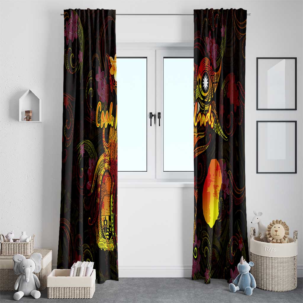 Nauru Window Curtain Octopus Plumeria Polynesian Tattoo DT02 - Polynesian Pride