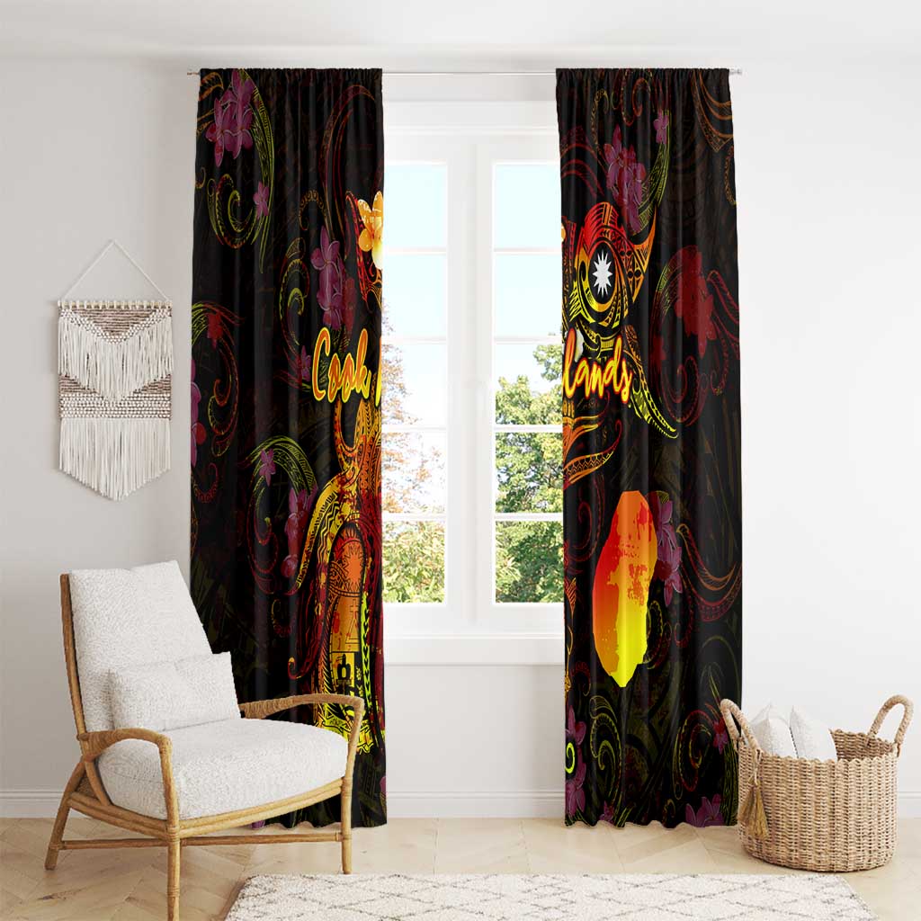Nauru Window Curtain Octopus Plumeria Polynesian Tattoo DT02 - Polynesian Pride