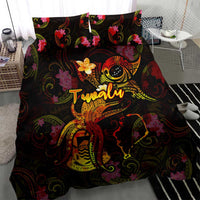 Tuvalu Bedding Set Octopus Plumeria Polynesian Tattoo DT02 - Polynesian Pride