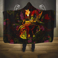 Tuvalu Hooded Blanket Octopus Plumeria Polynesian Tattoo DT02 - Polynesian Pride